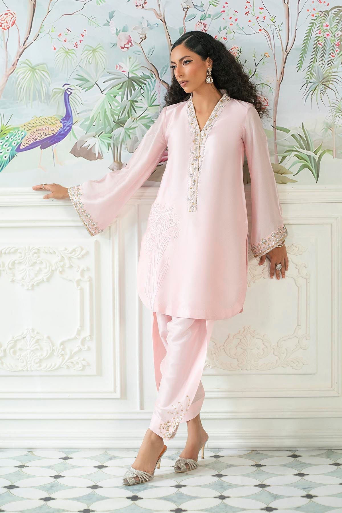Annus Abrar | Sehr Eid Luxe | Melanie Rose Pink -  Annus Abrar Ladies Clothes - Original Designer Dress - House of Maryam