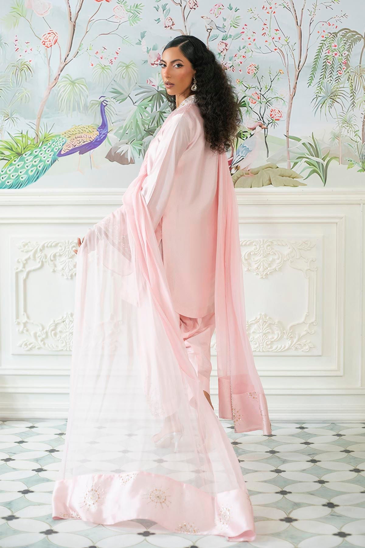 Annus Abrar | Sehr Eid Luxe | Melanie Rose Pink -  Annus Abrar Ladies Clothes - Original Designer Dress - House of Maryam
