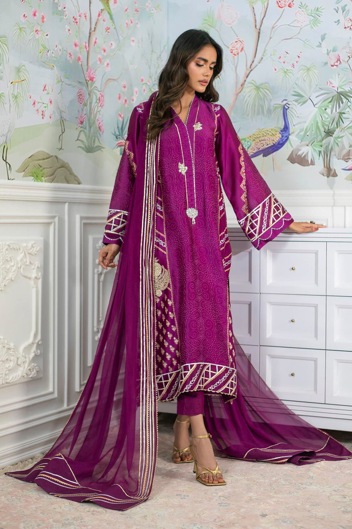 Annus Abrar | Sehr Eid Luxe | Emery - Violet -  Annus Abrar Ladies Clothes - Original Designer Dress - House of Maryam