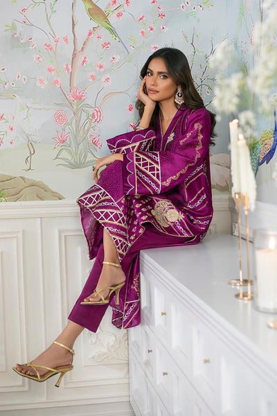 Annus Abrar | Sehr Eid Luxe | Emery - Violet -  Annus Abrar Ladies Clothes - Original Designer Dress - House of Maryam