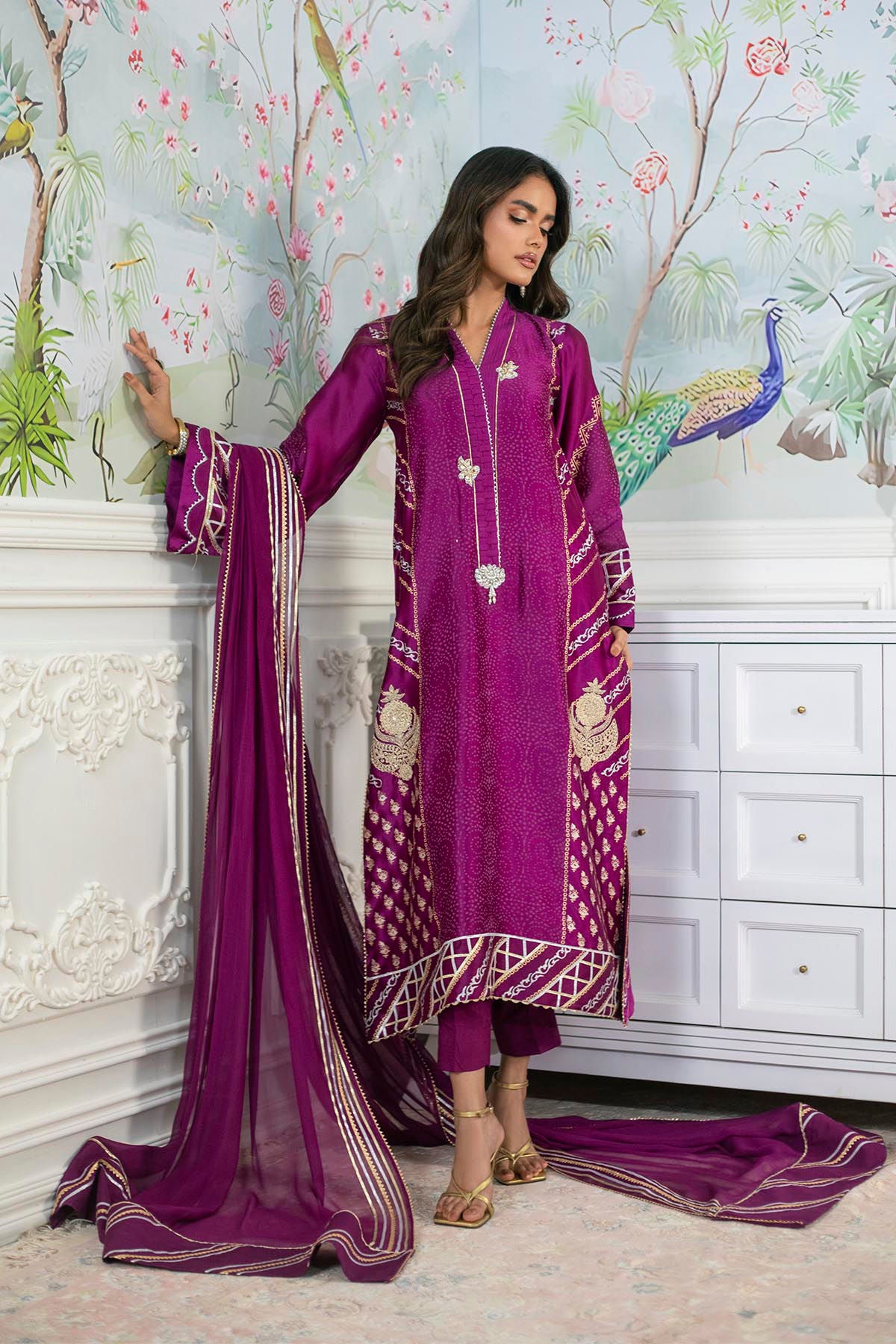 Annus Abrar | Sehr Eid Luxe | Emery - Violet -  Annus Abrar Ladies Clothes - Original Designer Dress - House of Maryam