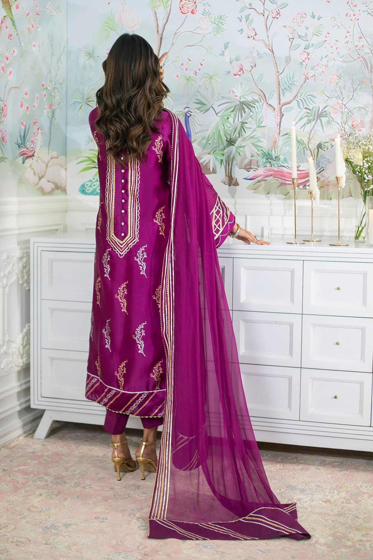 Annus Abrar | Sehr Eid Luxe | Emery - Violet -  Annus Abrar Ladies Clothes - Original Designer Dress - House of Maryam
