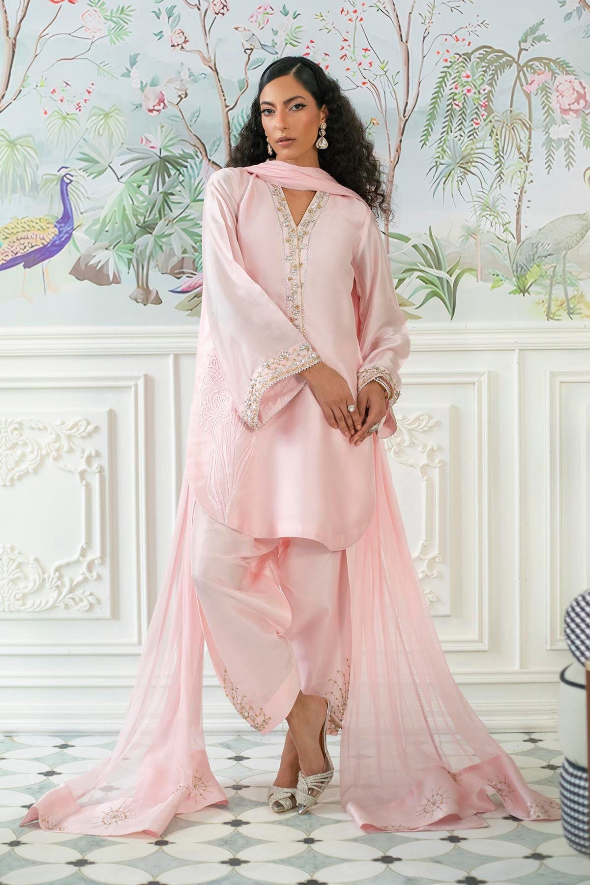 Annus Abrar | Sehr Eid Luxe | Melanie Rose Pink -  Annus Abrar Ladies Clothes - Original Designer Dress - House of Maryam