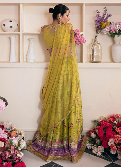 Farah Talib Aziz | Mayna Festive Luxe | ELIKA LIME -  Farah Talib Aziz Bridal - Original Designer Dress - House of Maryam