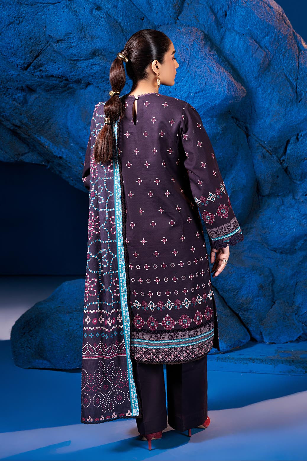 Bonanza Satrangi | Meraki 3 Pc (2W24P3P268) -  Bonanza Satrangi Unstitched - Original Designer Dress - House of Maryam
