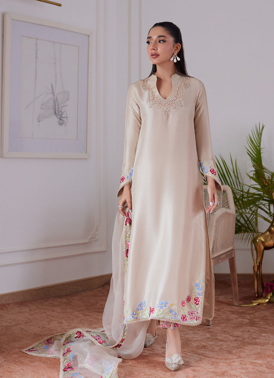 Farah Talib Aziz | Luna Eid Collection 24 | LIARA SAND -  Farah Talib Aziz Luxury - Original Designer Dress - House of Maryam