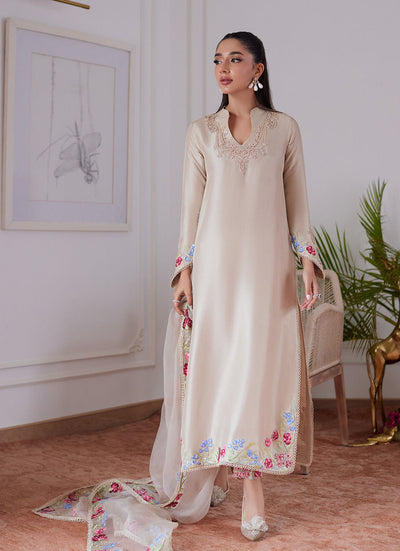 Farah Talib Aziz | Luna Eid Collection 24 | LIARA SAND -  Farah Talib Aziz Luxury - Original Designer Dress - House of Maryam