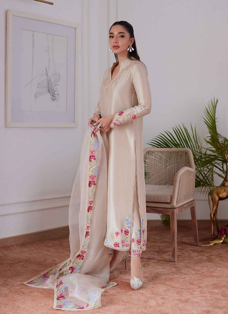 Farah Talib Aziz | Luna Eid Collection 24 | LIARA SAND -  Farah Talib Aziz Luxury - Original Designer Dress - House of Maryam