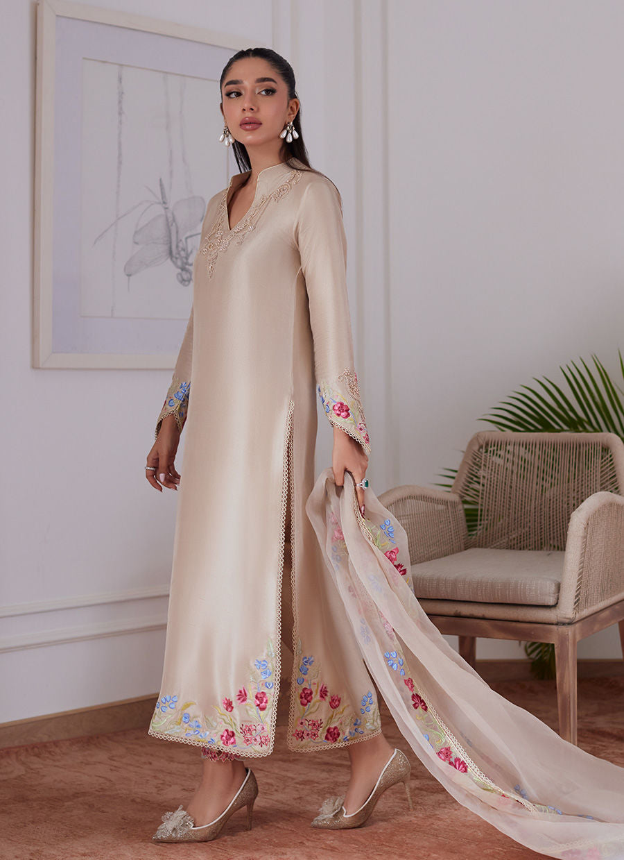 Farah Talib Aziz | Luna Eid Collection 24 | LIARA SAND -  Farah Talib Aziz Luxury - Original Designer Dress - House of Maryam