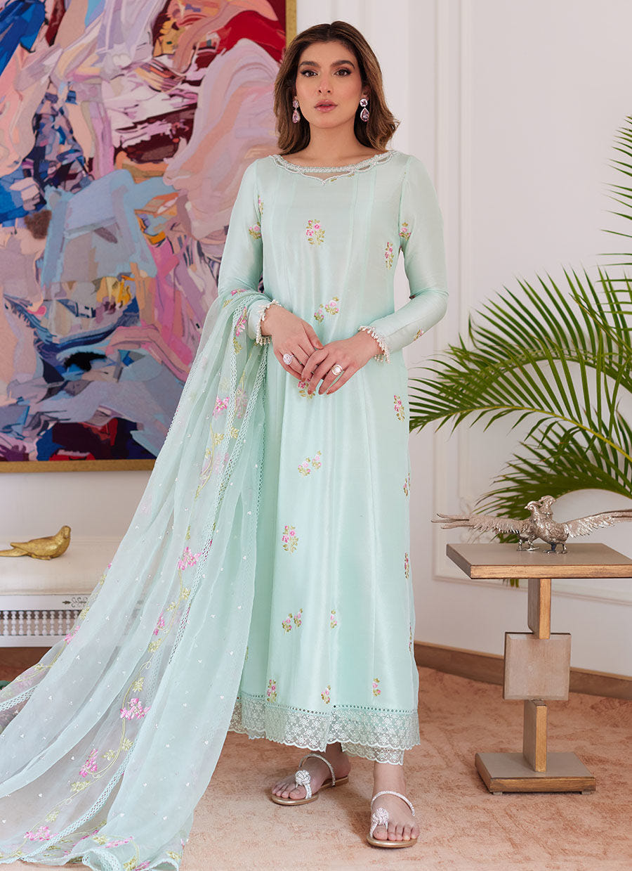 Farah Talib Aziz | Luna Eid Collection 24 | ELYSSIA MINT -  Farah Talib Aziz Luxury - Original Designer Dress - House of Maryam