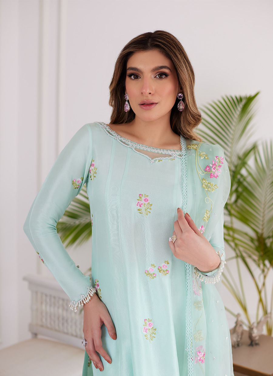 Farah Talib Aziz | Luna Eid Collection 24 | ELYSSIA MINT -  Farah Talib Aziz Luxury - Original Designer Dress - House of Maryam