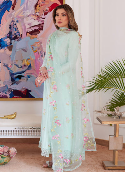 Farah Talib Aziz | Luna Eid Collection 24 | ELYSSIA MINT -  Farah Talib Aziz Luxury - Original Designer Dress - House of Maryam