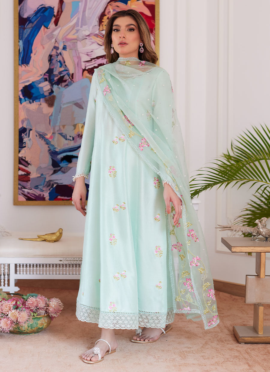 Farah Talib Aziz | Luna Eid Collection 24 | ELYSSIA MINT -  Farah Talib Aziz Luxury - Original Designer Dress - House of Maryam