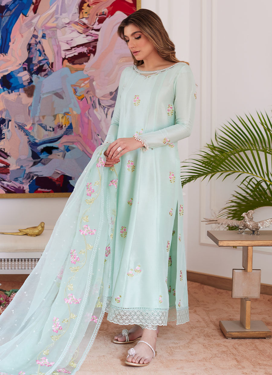 Farah Talib Aziz | Luna Eid Collection 24 | ELYSSIA MINT -  Farah Talib Aziz Luxury - Original Designer Dress - House of Maryam