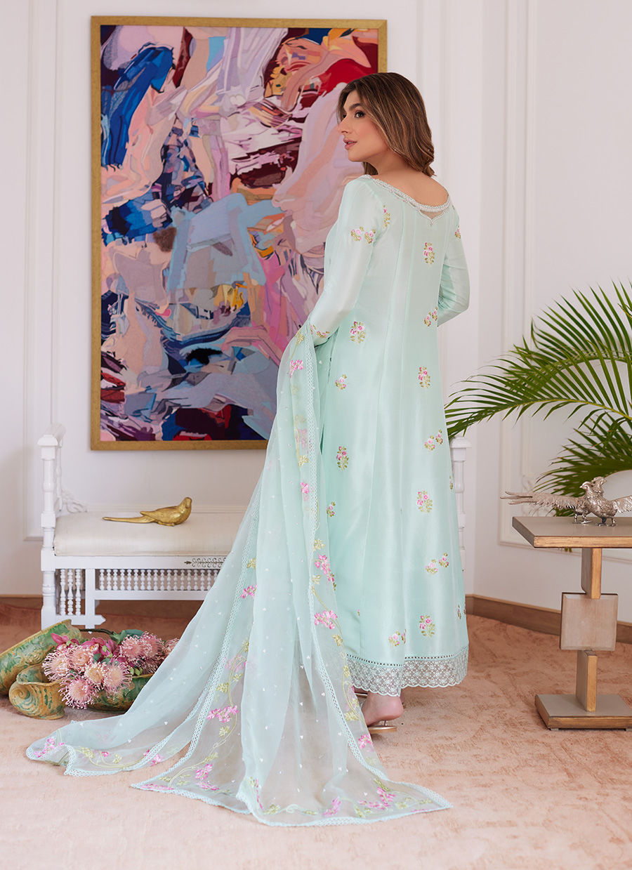 Farah Talib Aziz | Luna Eid Collection 24 | ELYSSIA MINT by Designer Farah Talib Aziz - House of Maryam - Pakistani Designer Ethnic Wear in {{ shop.shopifyCountryName }}