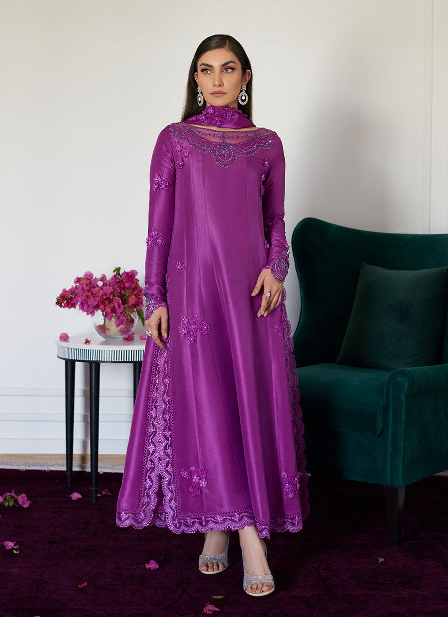 Farah Talib Aziz | Luna Eid Collection 24 | TIERRA MUTED MAGENTA -  Farah Talib Aziz Luxury - Original Designer Dress - House of Maryam