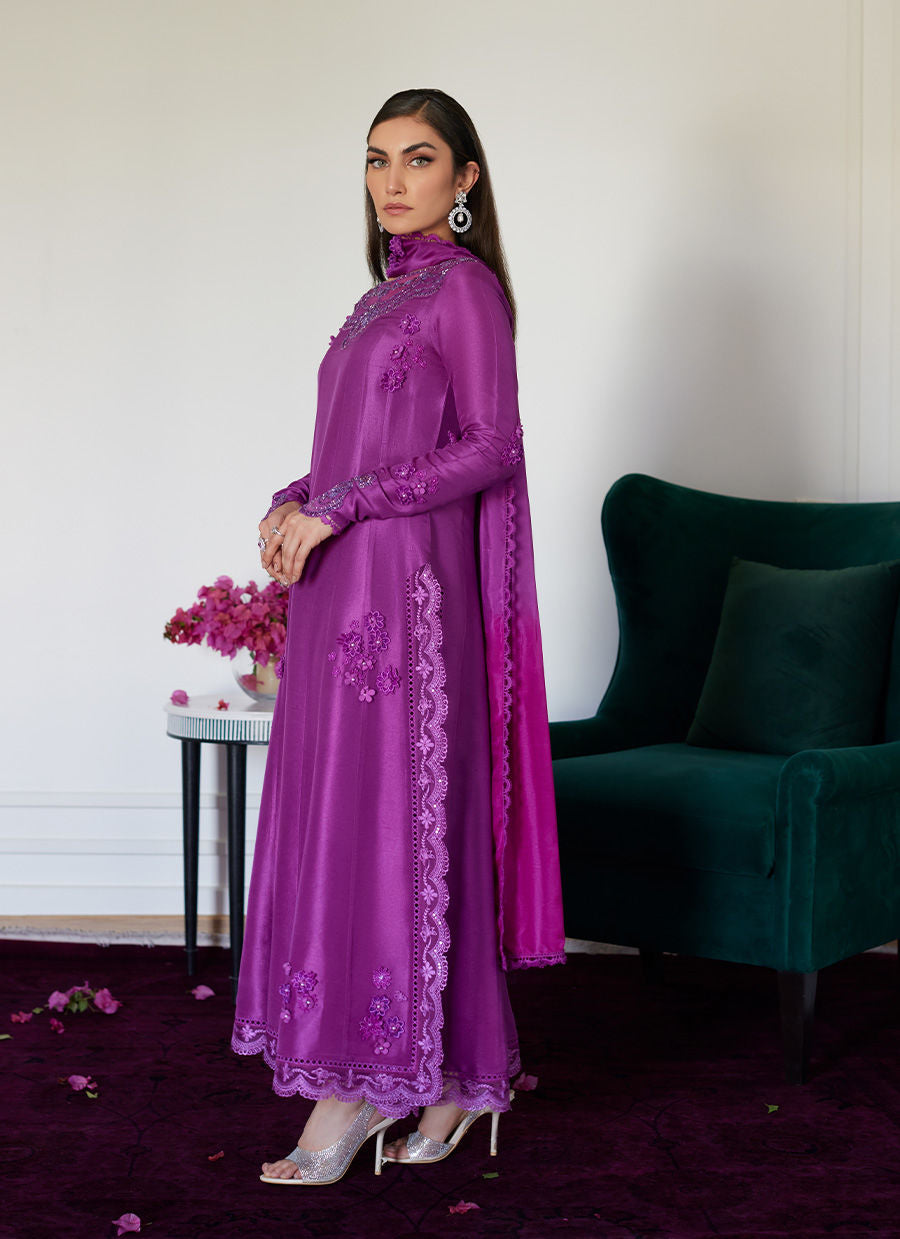 Farah Talib Aziz | Luna Eid Collection 24 | TIERRA MUTED MAGENTA by Designer Farah Talib Aziz - House of Maryam - Pakistani Designer Ethnic Wear in {{ shop.shopifyCountryName }}