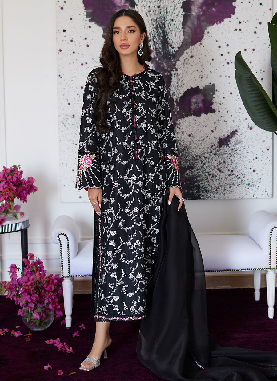 Farah Talib Aziz | Luna Eid Collection 24 | VITTORIA BLACK by Designer Farah Talib Aziz - House of Maryam - Pakistani Designer Ethnic Wear in {{ shop.shopifyCountryName }}