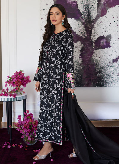 Farah Talib Aziz | Luna Eid Collection 24 | VITTORIA BLACK -  Farah Talib Aziz Luxury - Original Designer Dress - House of Maryam