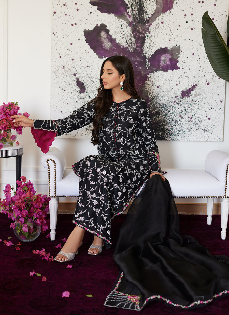 Farah Talib Aziz | Luna Eid Collection 24 | VITTORIA BLACK -  Farah Talib Aziz Luxury - Original Designer Dress - House of Maryam