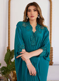 Farah Talib Aziz | Luna Eid Collection 24 | EMMELINE EMERALD CREPE by Designer Farah Talib Aziz - House of Maryam - Pakistani Designer Ethnic Wear in {{ shop.shopifyCountryName }}