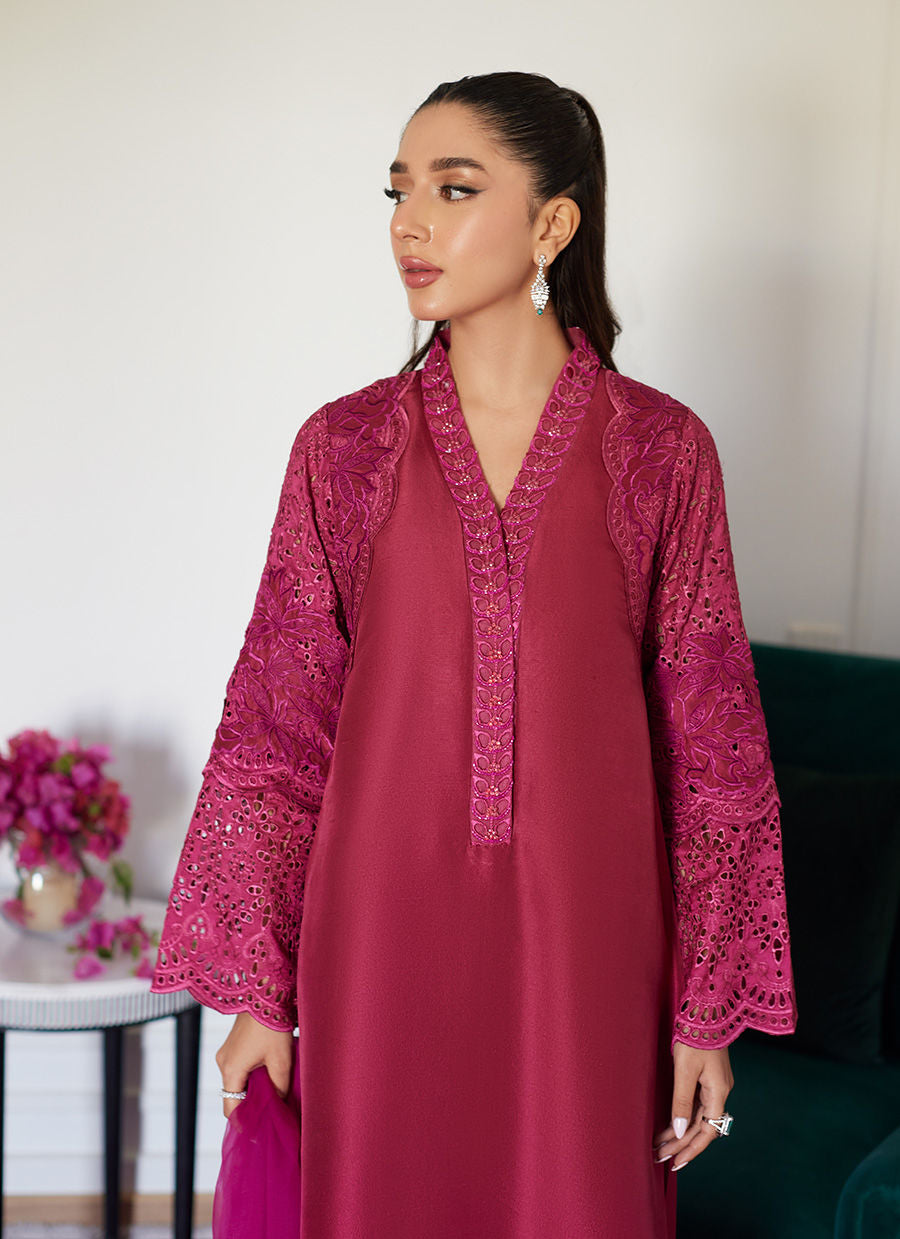 Farah Talib Aziz | Luna Eid Collection 24 | HONORINE MAGENTA -  Farah Talib Aziz Luxury - Original Designer Dress - House of Maryam