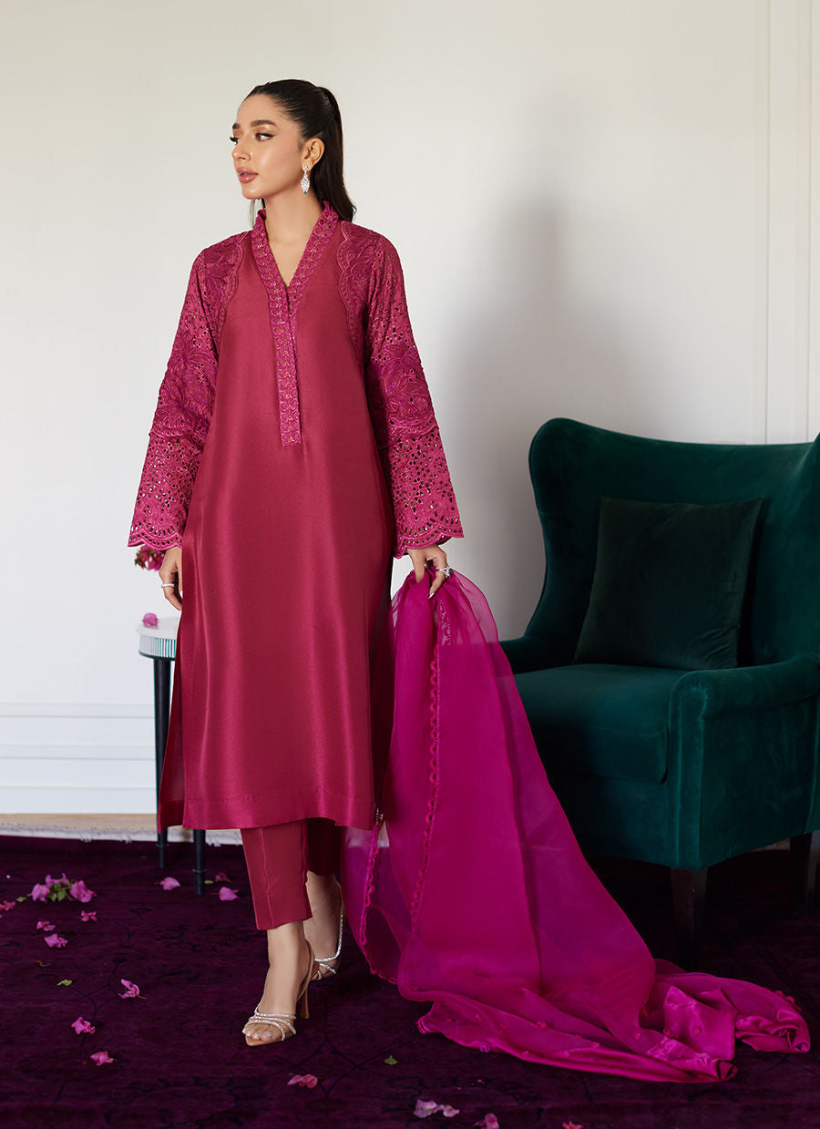 Farah Talib Aziz | Luna Eid Collection 24 | HONORINE MAGENTA -  Farah Talib Aziz Luxury - Original Designer Dress - House of Maryam
