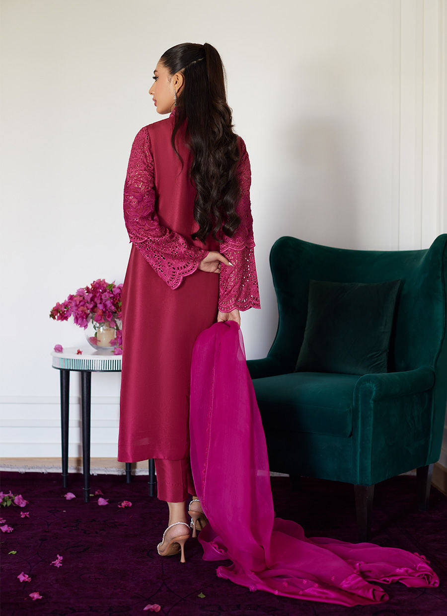 Farah Talib Aziz | Luna Eid Collection 24 | HONORINE MAGENTA by Designer Farah Talib Aziz - House of Maryam - Pakistani Designer Ethnic Wear in {{ shop.shopifyCountryName }}