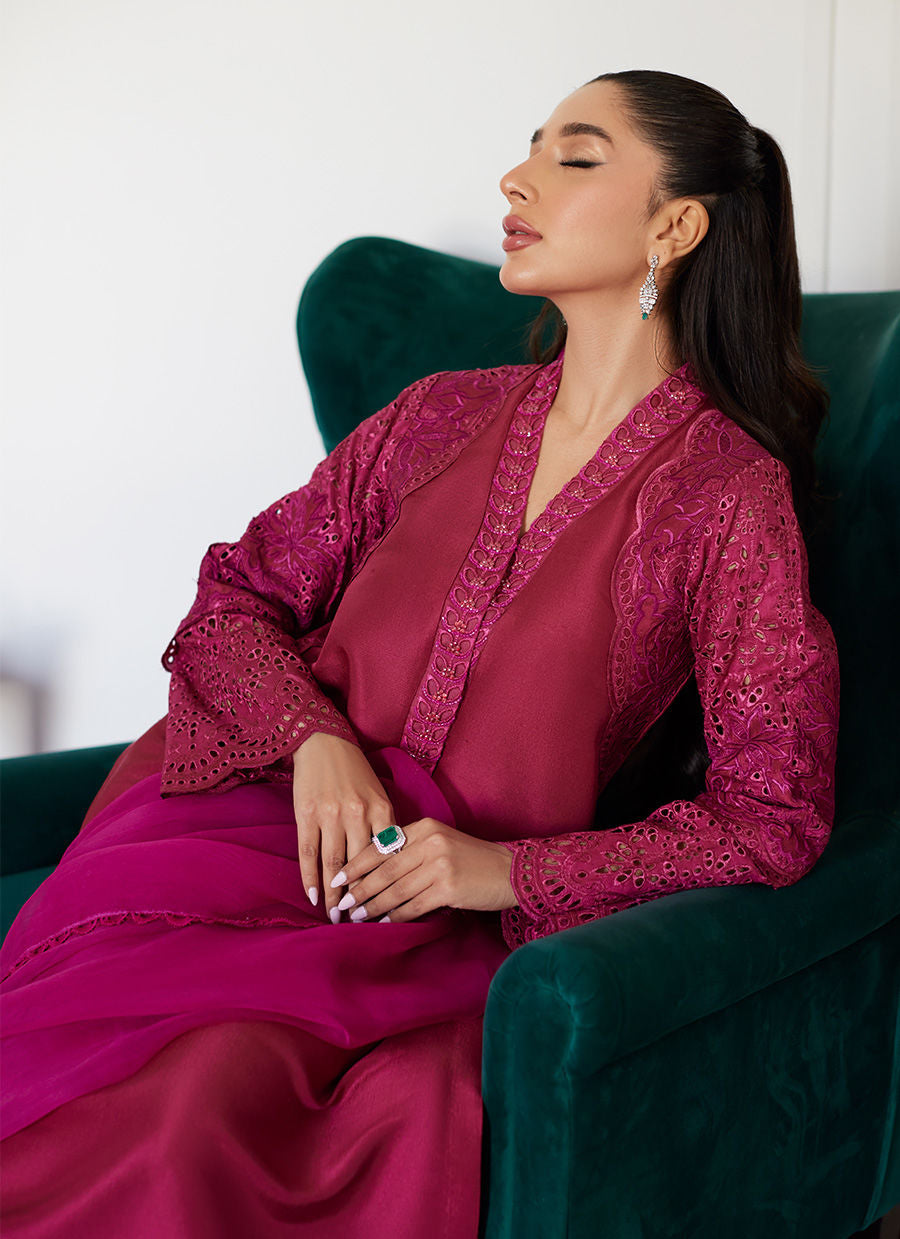 Farah Talib Aziz | Luna Eid Collection 24 | HONORINE MAGENTA -  Farah Talib Aziz Luxury - Original Designer Dress - House of Maryam
