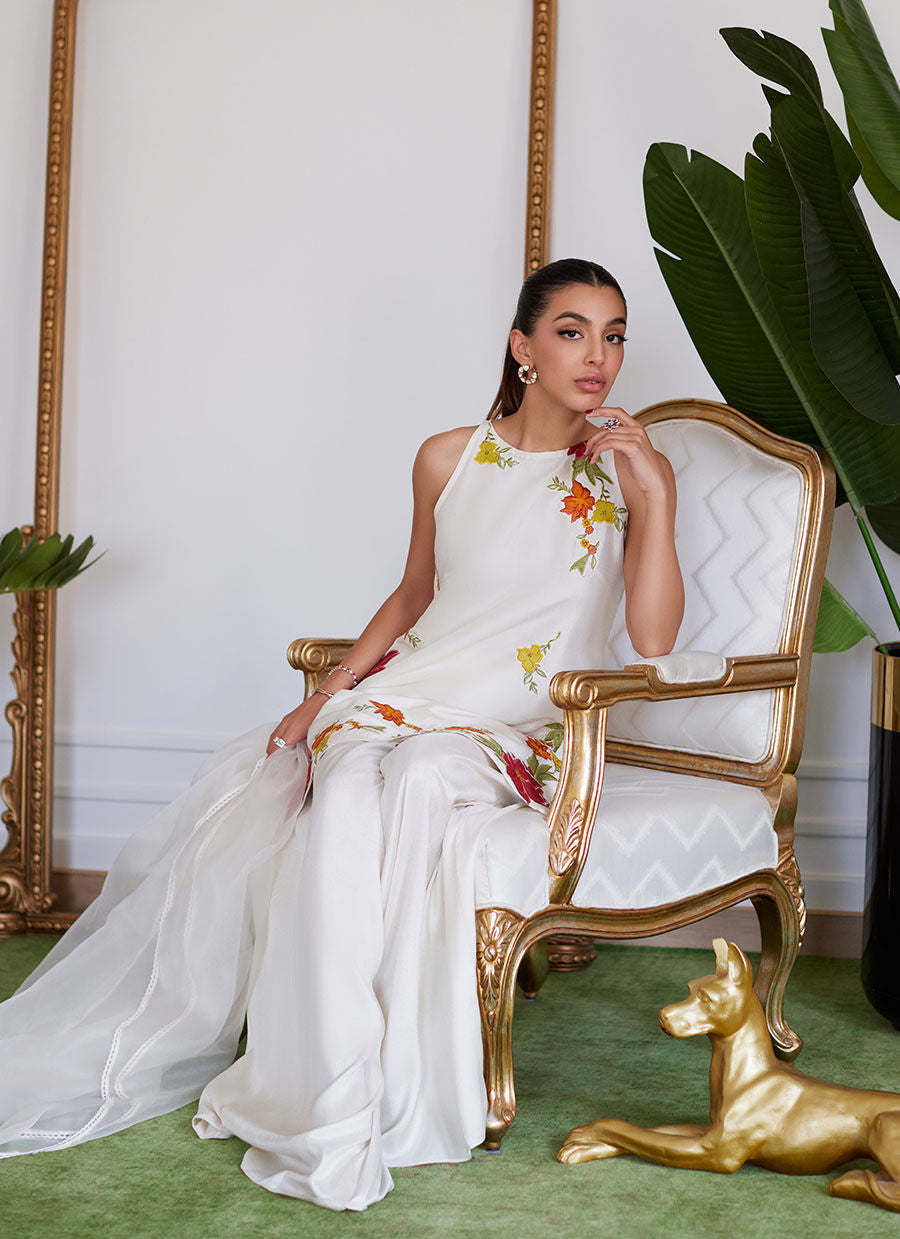 Farah Talib Aziz | Luna Eid Collection 24 | JULIET IVORY -  Farah Talib Aziz Luxury - Original Designer Dress - House of Maryam