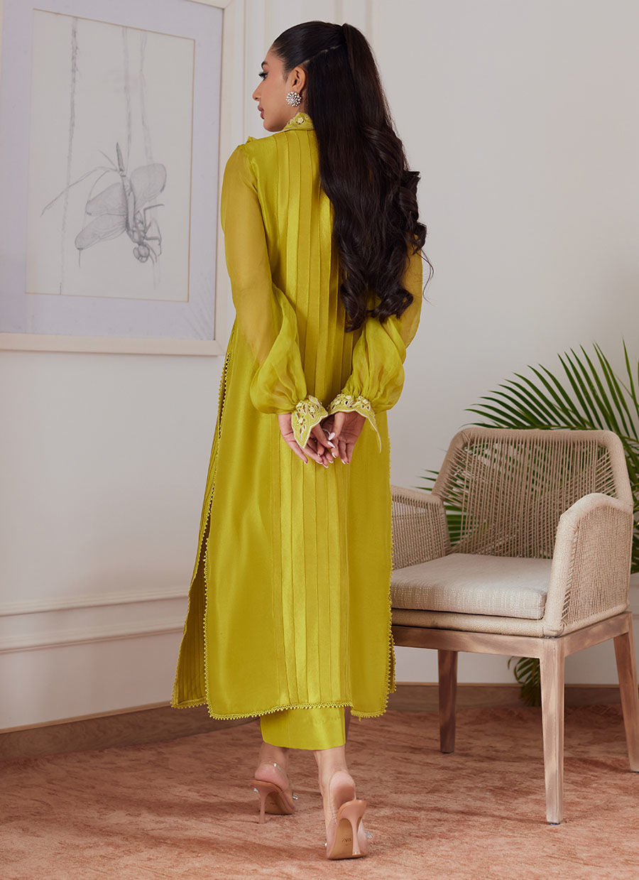 Farah Talib Aziz | Luna Eid Collection 24 | FAUSTINE KIWI -  Farah Talib Aziz Luxury - Original Designer Dress - House of Maryam