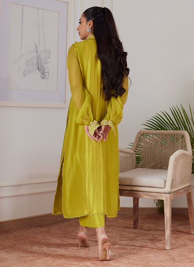 Farah Talib Aziz | Luna Eid Collection 24 | FAUSTINE KIWI -  Farah Talib Aziz Luxury - Original Designer Dress - House of Maryam