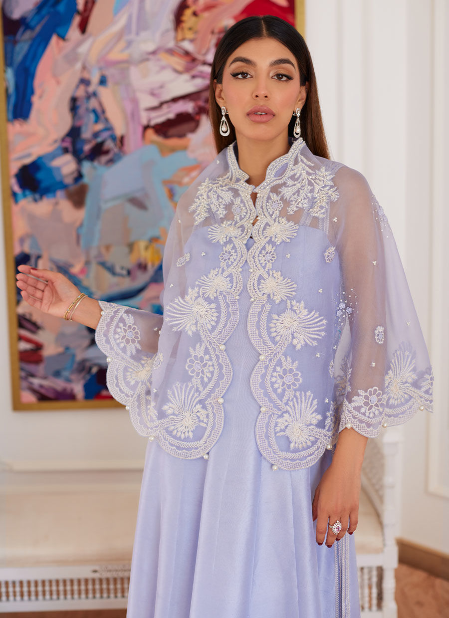 Farah Talib Aziz | Luna Eid Collection 24 | FLEUR LAVENDER -  Farah Talib Aziz Luxury - Original Designer Dress - House of Maryam