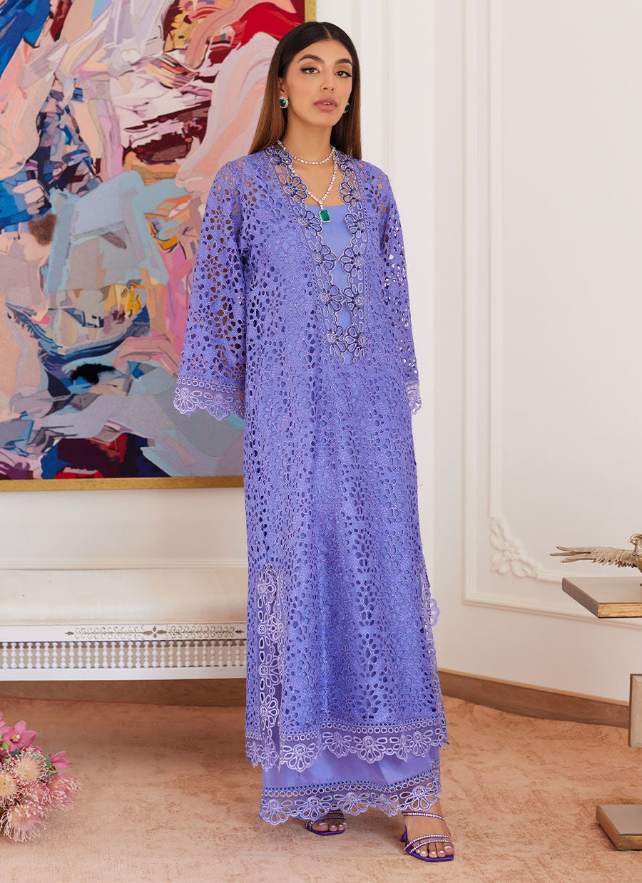 Farah Talib Aziz | Luna Eid Collection 24 | EVANTHIA PERIWINKLE by Designer Farah Talib Aziz - House of Maryam - Pakistani Designer Ethnic Wear in {{ shop.shopifyCountryName }}