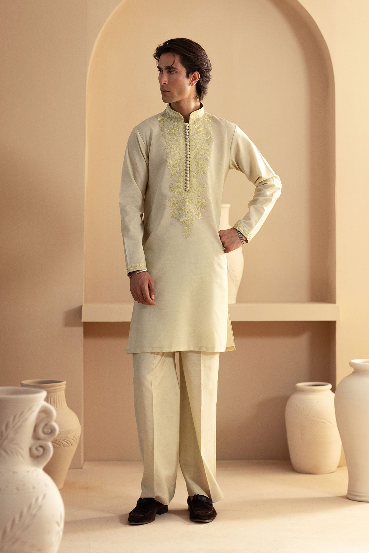 Annus Abrar | Eid Elemental Festive | Kavesh -  Annus Abrar MensWear - Original Designer Dress - House of Maryam