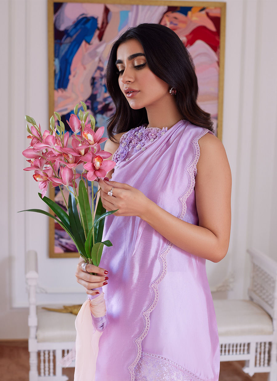 Farah Talib Aziz | Luna Eid Collection 24 | SUZETTE LAVENDER -  Farah Talib Aziz Luxury - Original Designer Dress - House of Maryam