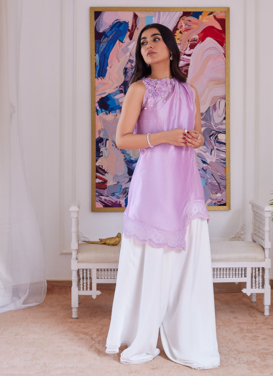 Farah Talib Aziz | Luna Eid Collection 24 | SUZETTE LAVENDER -  Farah Talib Aziz Luxury - Original Designer Dress - House of Maryam