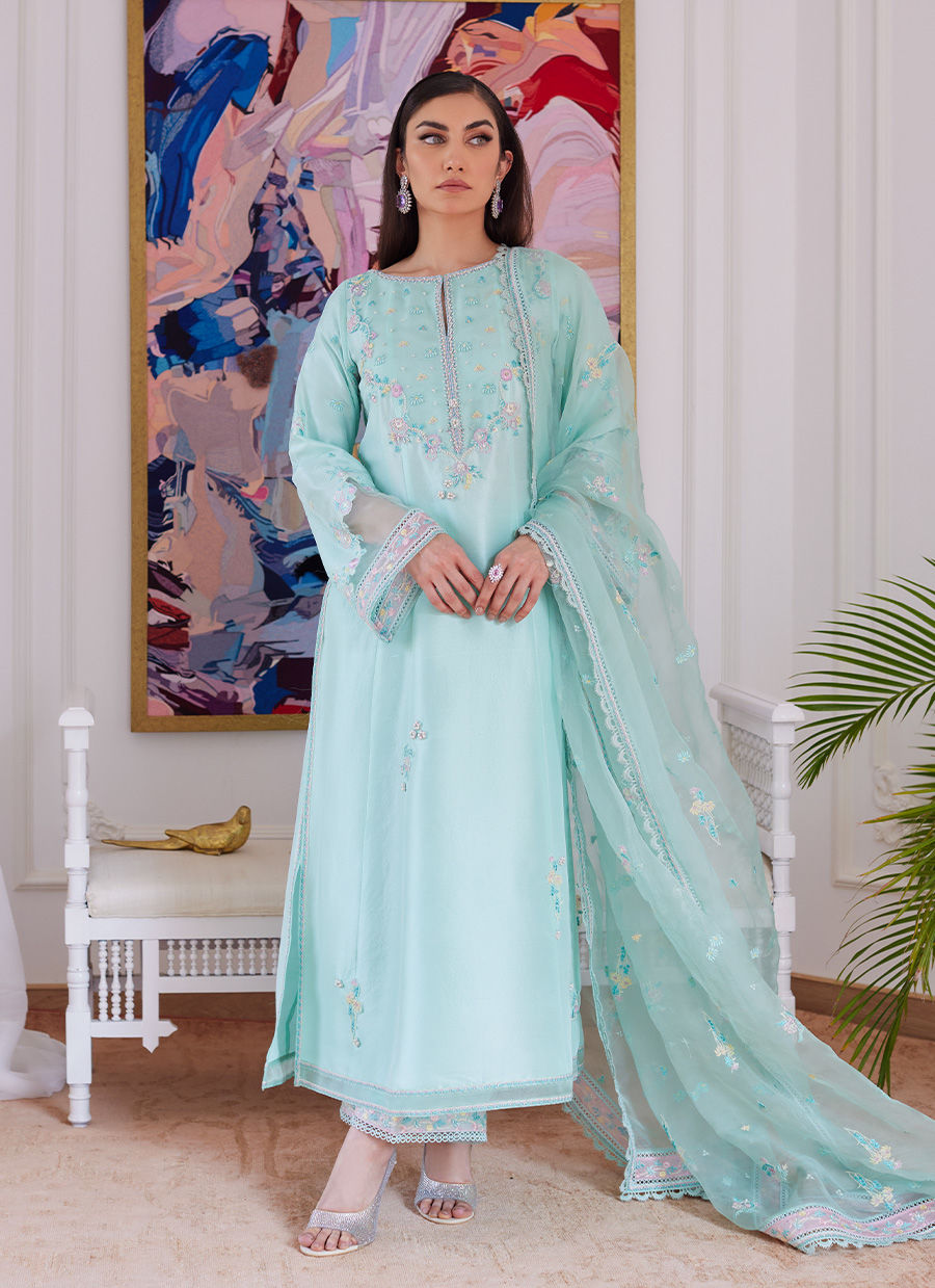 Farah Talib Aziz | Luna Eid Collection 24 | AURELLA MINT by Farah Talib Aziz - House of Maryam