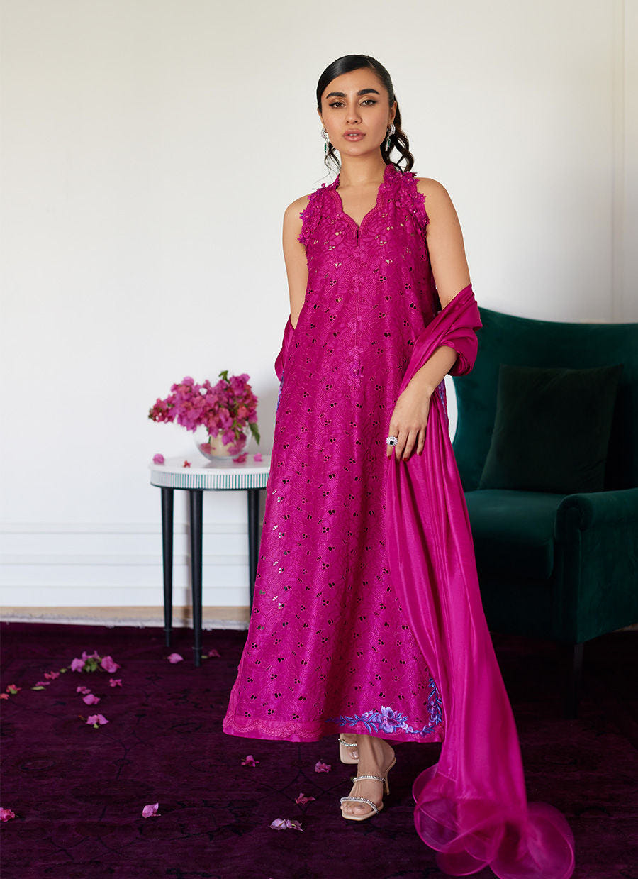 Farah Talib Aziz | Luna Eid Collection 24 | CLARIENE HOT PINK -  Farah Talib Aziz Luxury - Original Designer Dress - House of Maryam