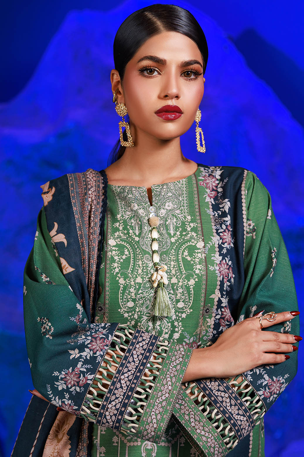 Bonanza Satrangi | Grass Land 3 Pc (2W24P3P264) -  Bonanza Satrangi Unstitched - Original Designer Dress - House of Maryam