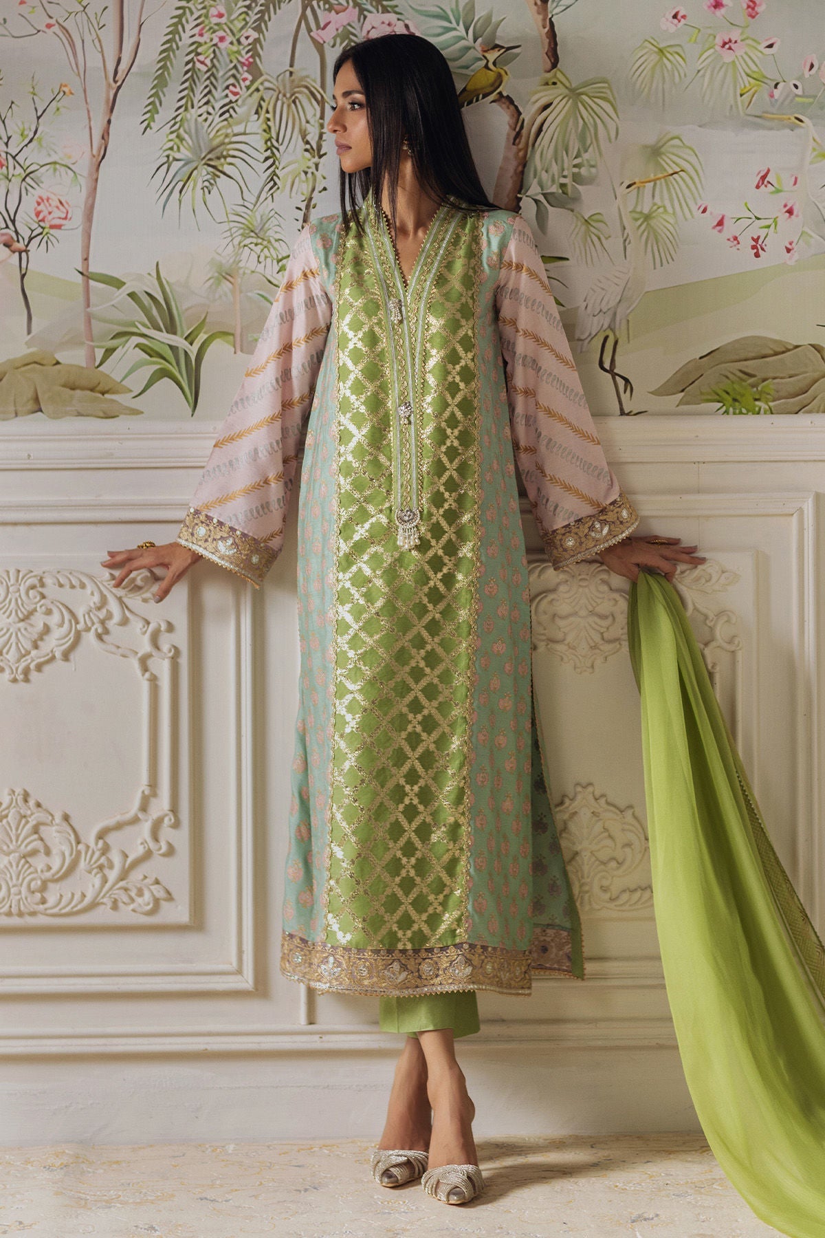 Annus Abrar | Elemental Festive | Nishba (Shirt, Pants and Dupatta)-3