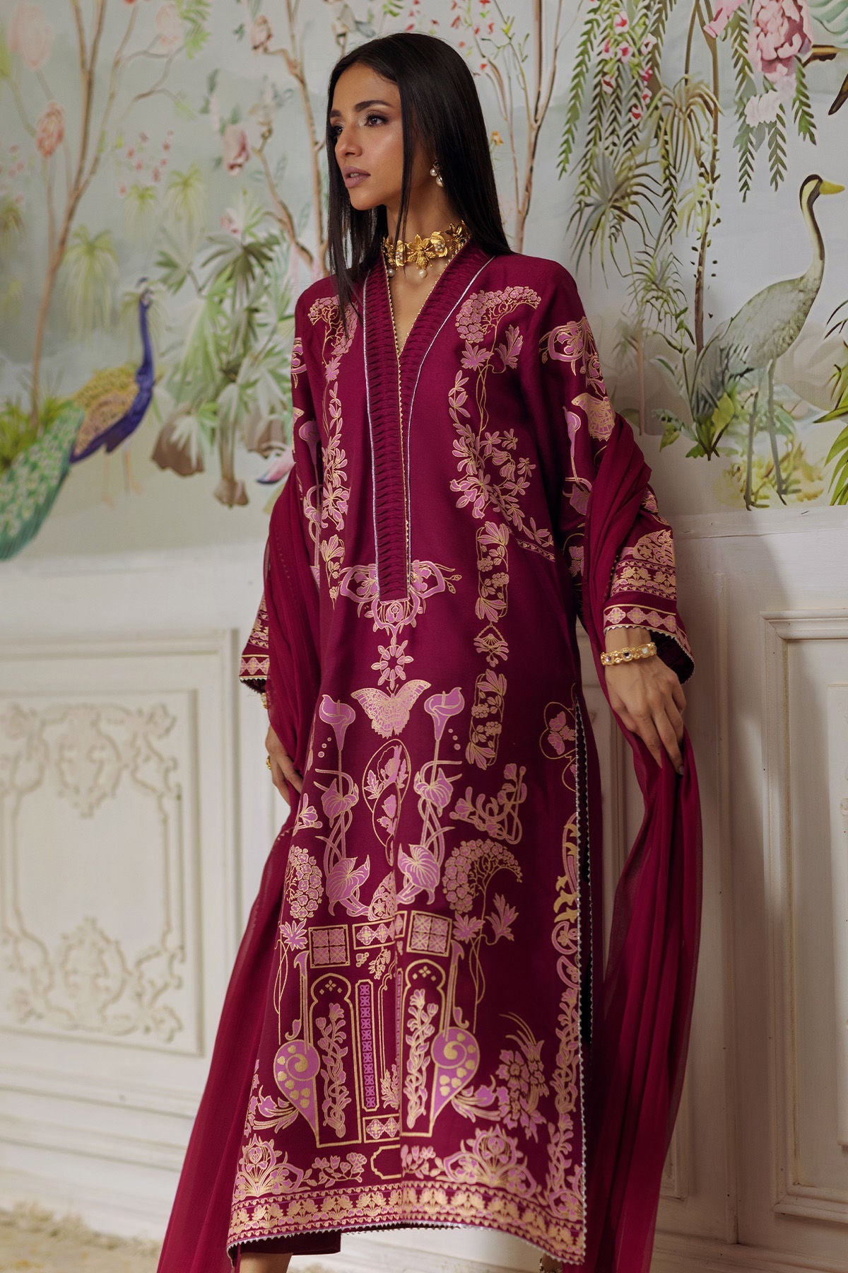 Annus Abrar | Elemental Festive | Renali (Shirt, Pants and Dupatta)-3