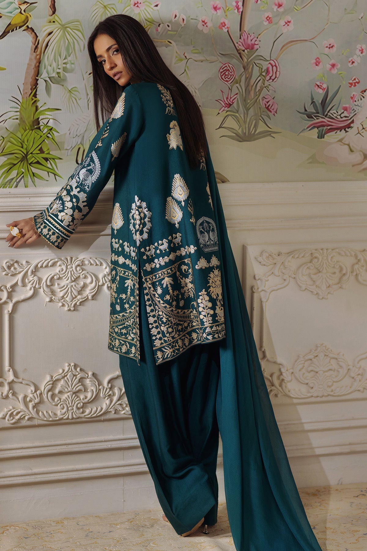 Annus Abrar | Elemental Festive | Qirat (Shirt, Pants and Dupatta), image 3