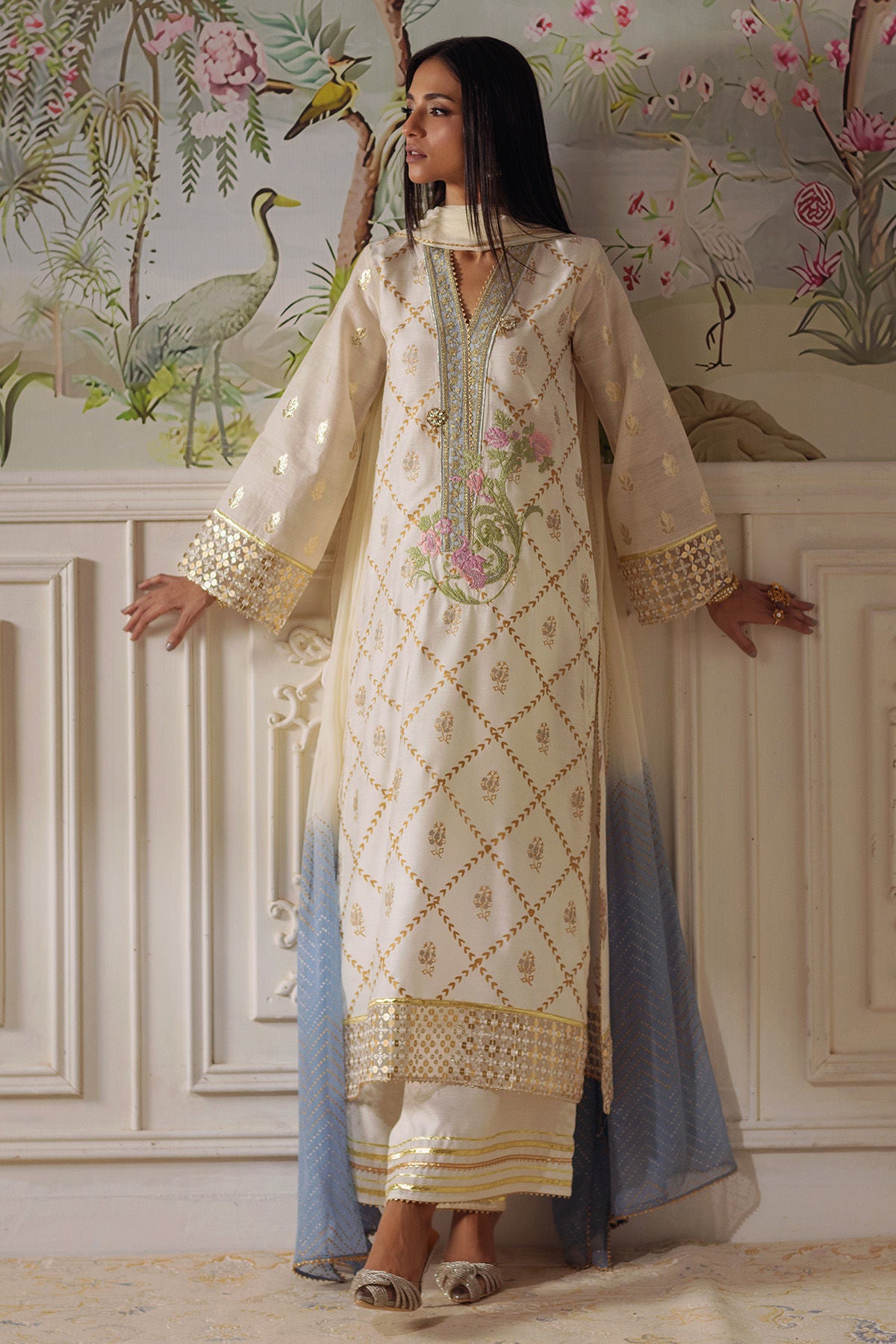 Annus Abrar | Elemental Festive | Fasila (Shirt, Pants and Dupatta)