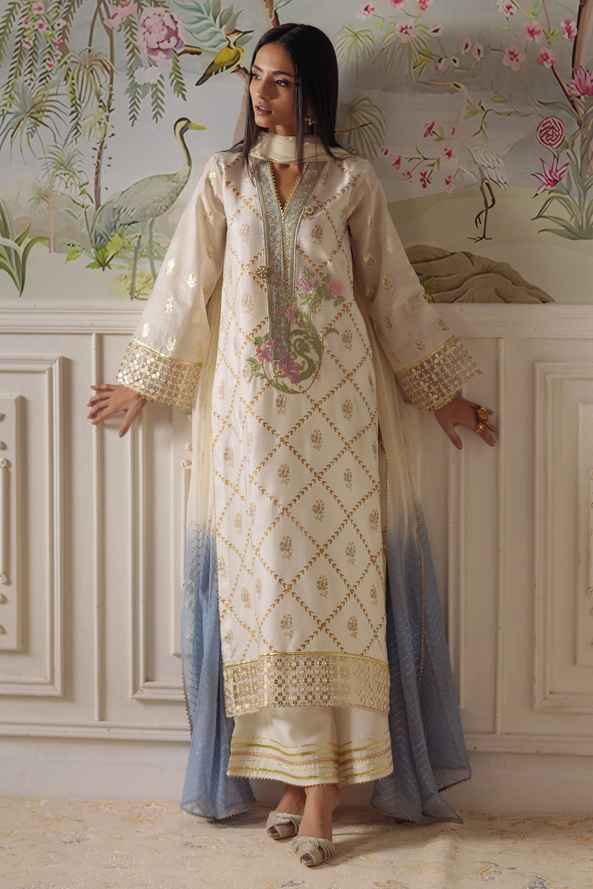 Annus Abrar | Elemental Festive | Fasila (Shirt, Pants and Dupatta), image 3