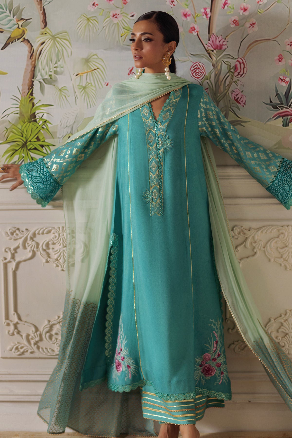 Annus Abrar | Elemental Festive | Reshaal (Shirt, Pants and Dupatta), image 4