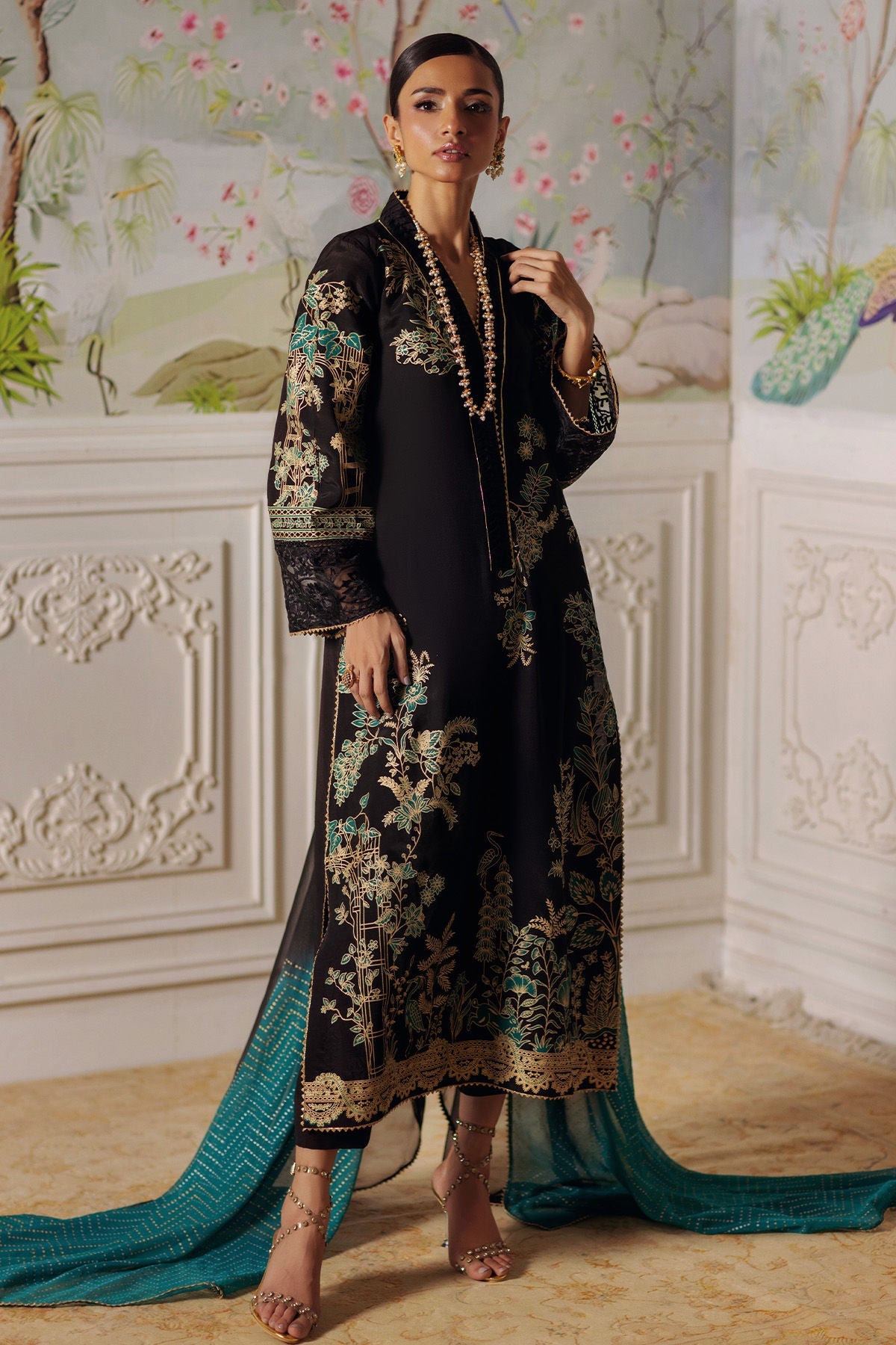 Annus Abrar | Elemental Festive | Renaab (Shirt, Pants and Dupatta)