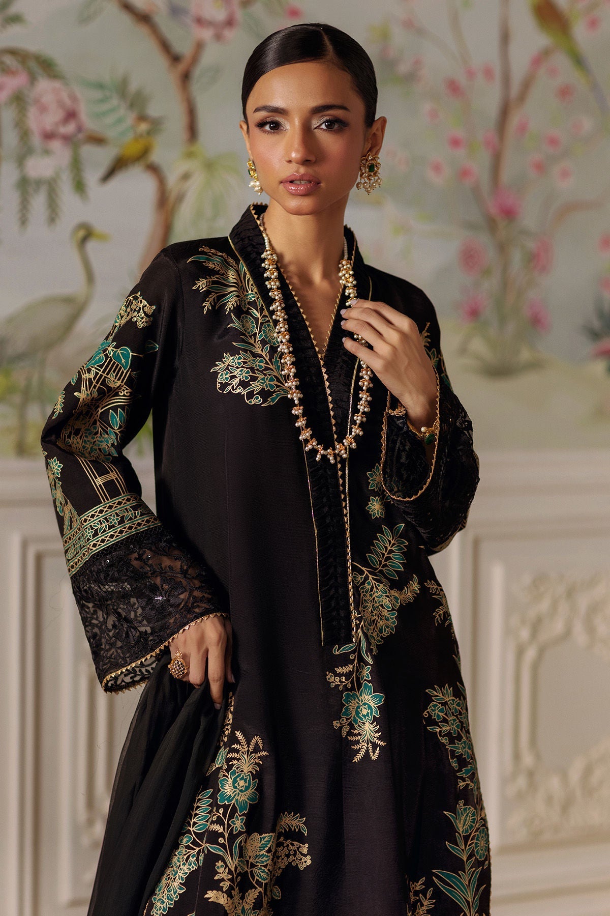 Annus Abrar | Elemental Festive | Renaab (Shirt, Pants and Dupatta)-4