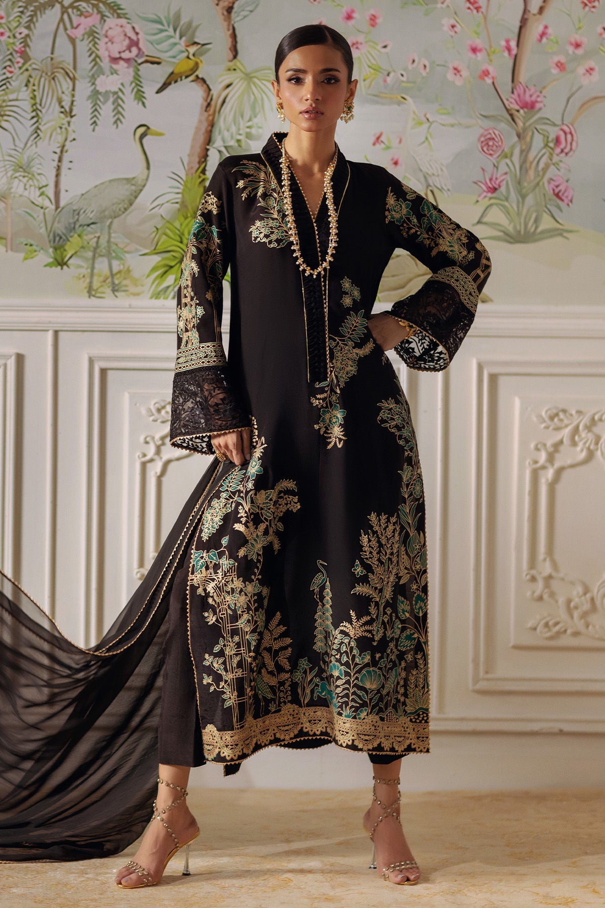 Annus Abrar | Elemental Festive | Renaab (Shirt, Pants and Dupatta), image 2