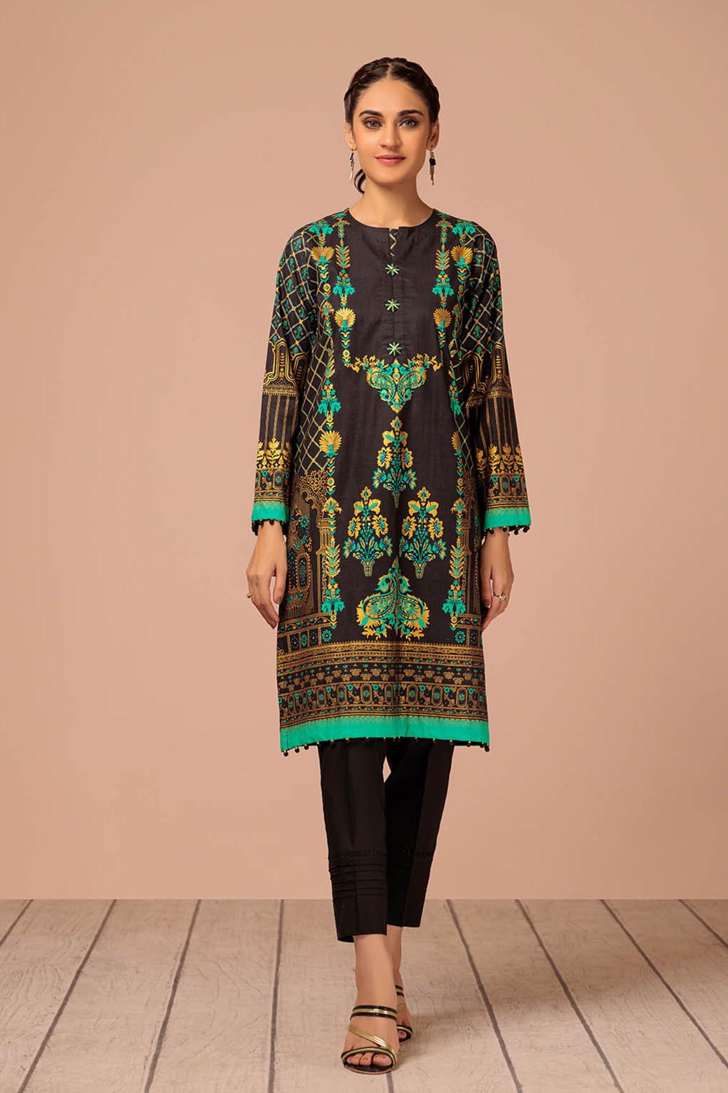 Bonanza Satrangi | Metallic 2 Pc (RV2BS232P2) -  Bonanza Satrangi Unstitched - Original Designer Dress - House of Maryam